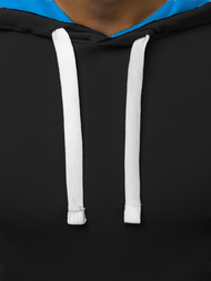 Camiseta de hombre negro-azul OZONEE O/1273Z