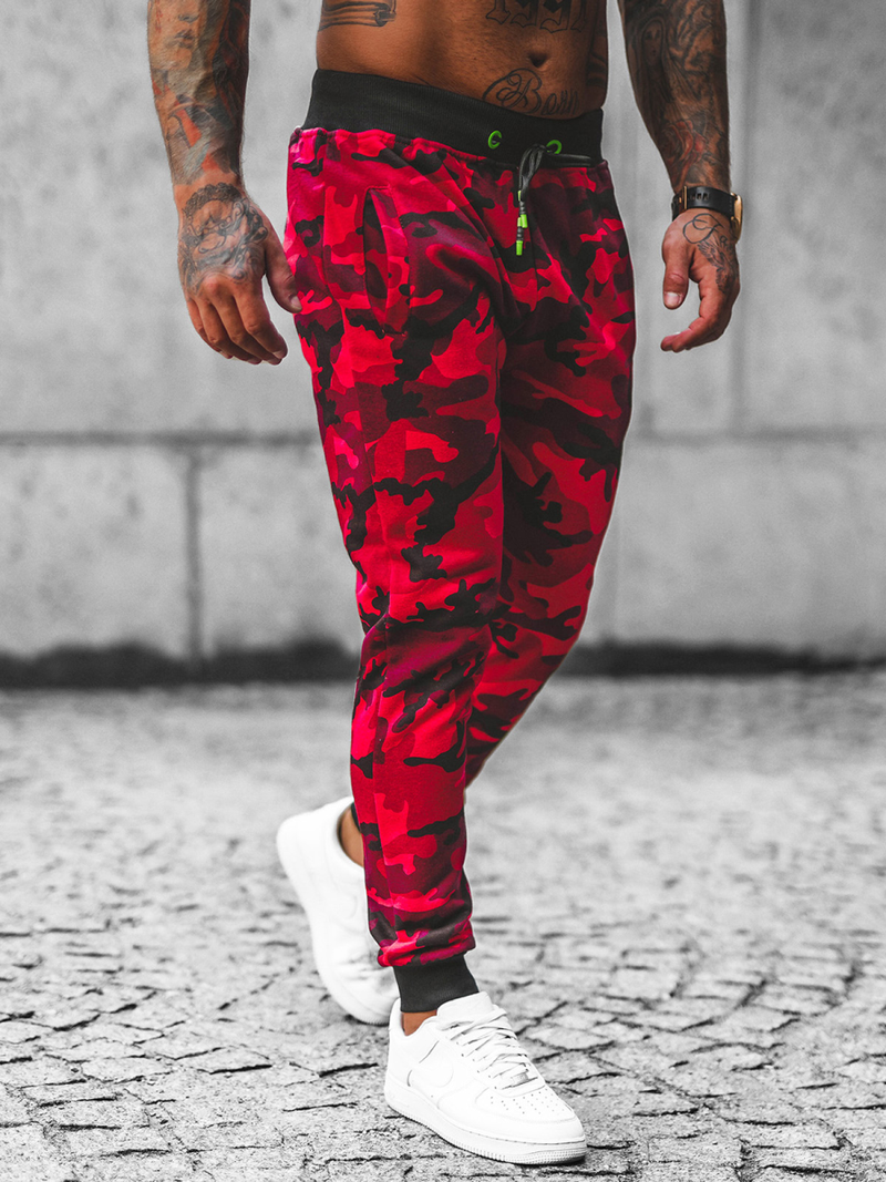 Pantalón de chándal de hombre rojo OZONEE JS/KZ15Z