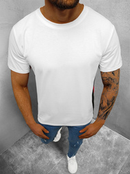 Camiseta de hombre blanco OZONEE JS/8T92/1
