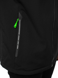 Chaqueta de hombre negro-verde OZONEE GE/12268