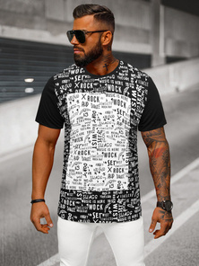 Camiseta de hombre negra OZONEE O/T122/3Z