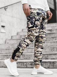 Pantalón jogger de hombre beige-camuflaje OZONEE A/705