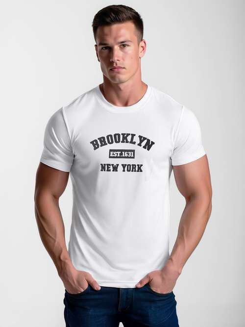 Camiseta de hombre blanco OZONEE NB/MT3134Z