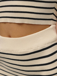 Conjunto de mujer beige/negro - top y falda OZONEE O/CH5801