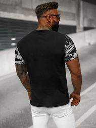Camiseta de hombre negra OZONEE O/T137/3