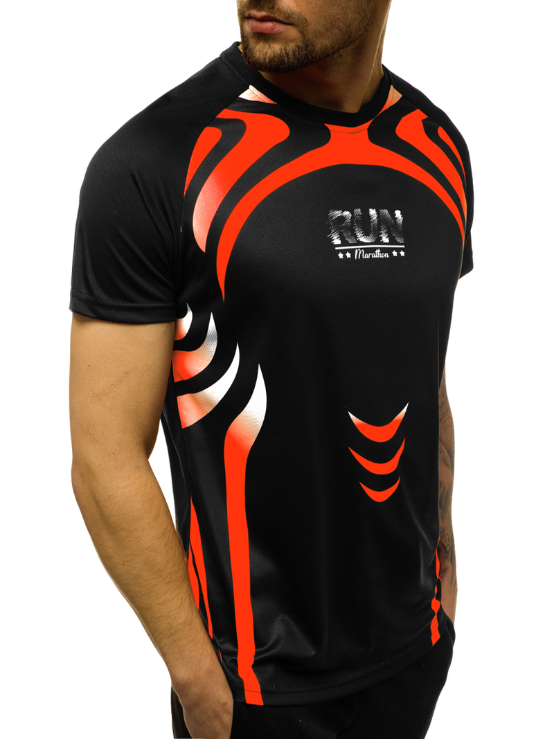 Camiseta de hombre negra OZONEE JS/KS2062