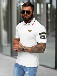 Polo de hombre blanca OZONEE NB/MT3144