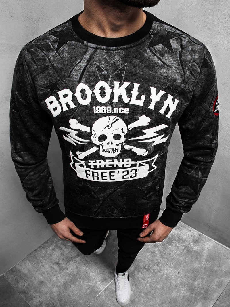 Sudadera de hombre grafito OZONEE JS/DD250Z