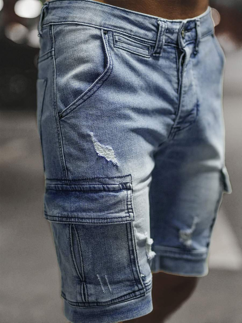 Pantalón corto de hombre azul claro OZONEE NB/MP0039BCZ