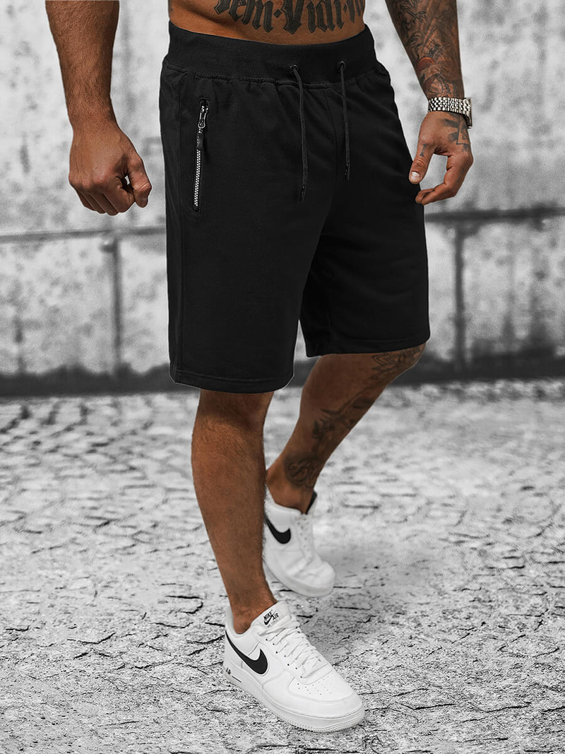 Pantalón corto de hombre negras OZONEE JS/8K290