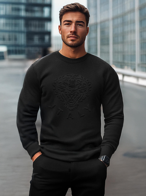 Sudadera de hombre negra OZONEE NB/MF2010