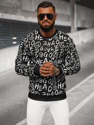 Sudadera de hombre negra OZONEE JS/8B1221/3