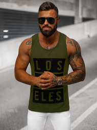 Camiseta sin mangas de hombre de verde OZONEE O/T105/29