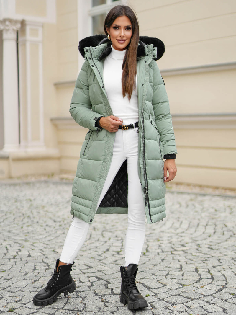 Chaqueta de mujer menta OZONEE O/W377Z