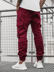 Pantalón jogger de hombre burdeos OZONEE A/404