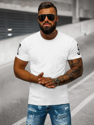 Camiseta de hombre blanca OZONEE O/8T1260/1