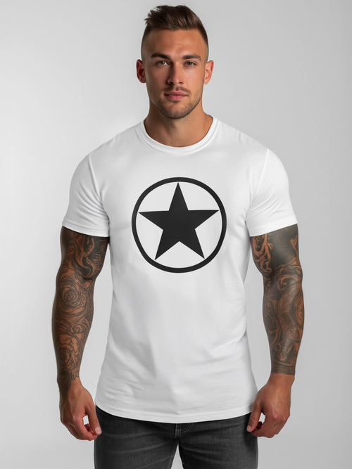 Camiseta de hombre blanco OZONEE NB/MT3151Z