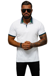 Polo de hombre blanca OZONEE O/DA729