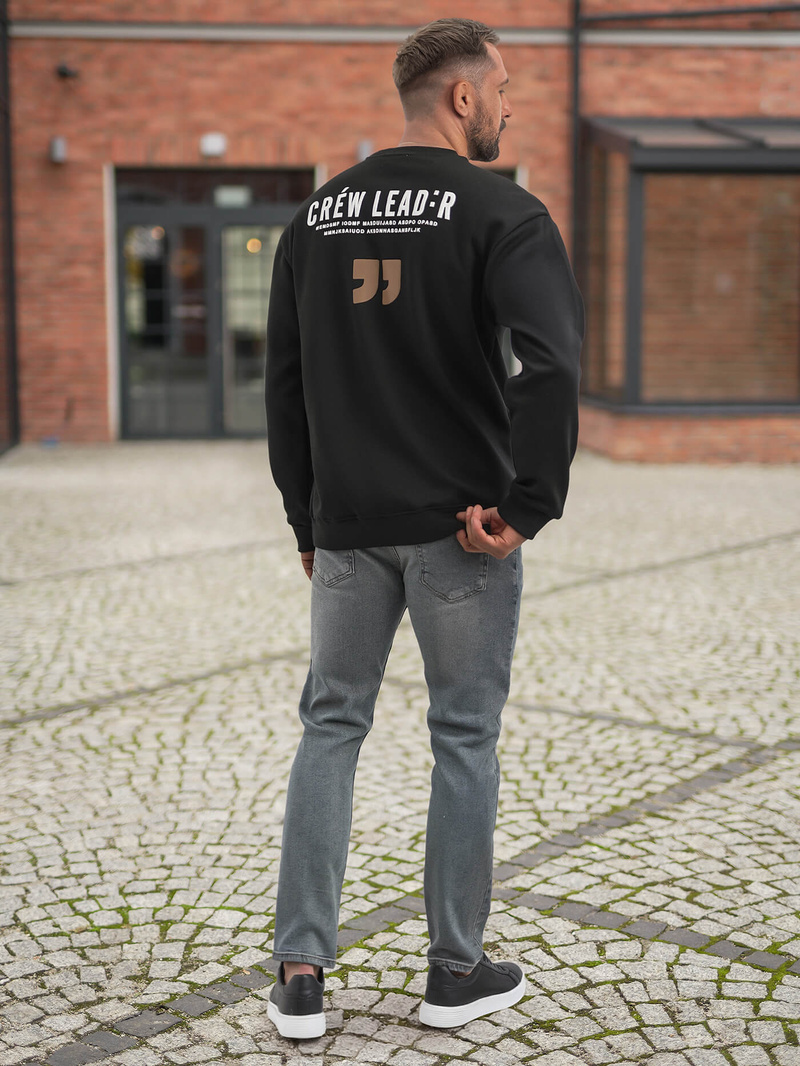 Sudadera de hombre negra OZONEE JS/65B3917/3