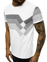 Camiseta de hombre blanco OZONEE JS/KS2058