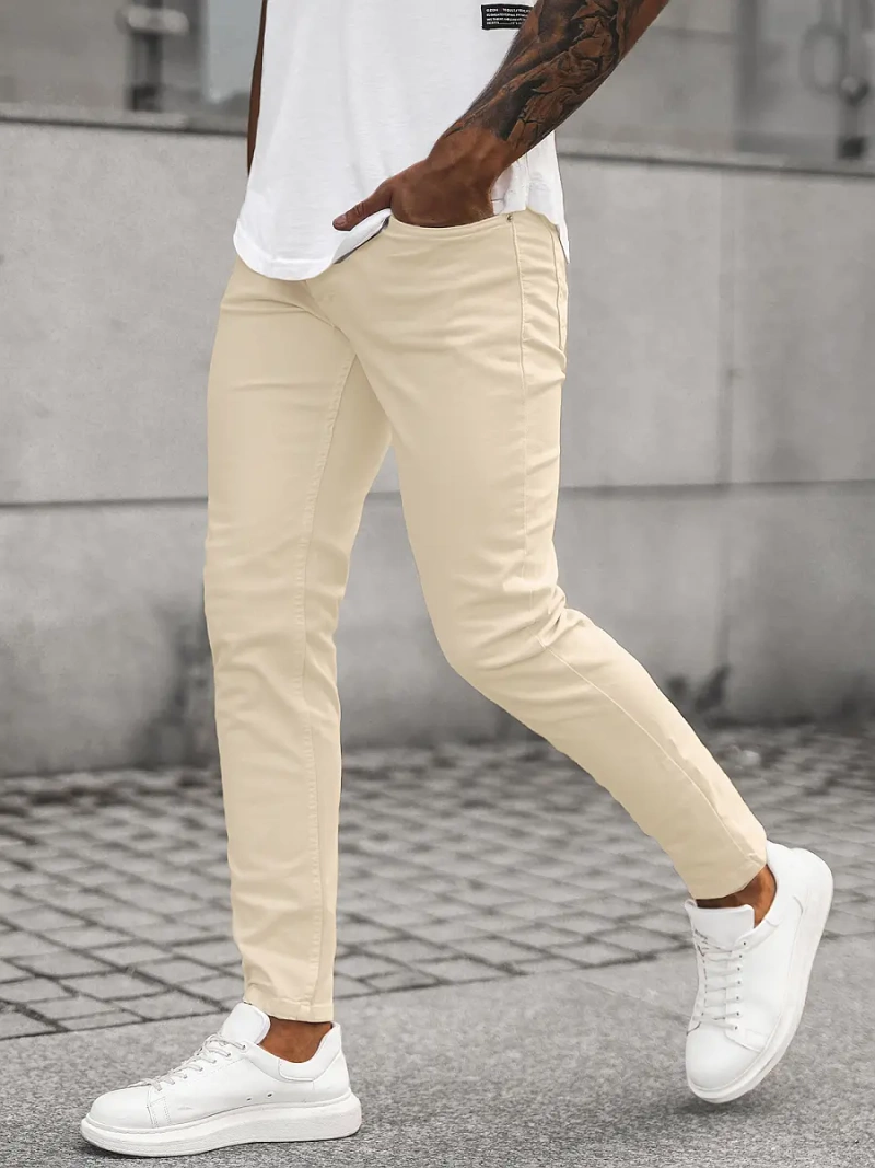 Vaqueros de hombre beige claro OZONEE E/5388/04