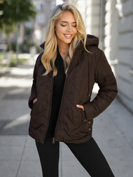 Chaqueta de mujer chocolate OZONEE JS/16M9300/158
