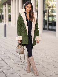 Chaqueta de mujer en verde OZONEE JS/M763/136Z