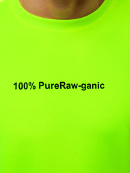 Sudadera de hombre neón verde OZONEE MACH/3149