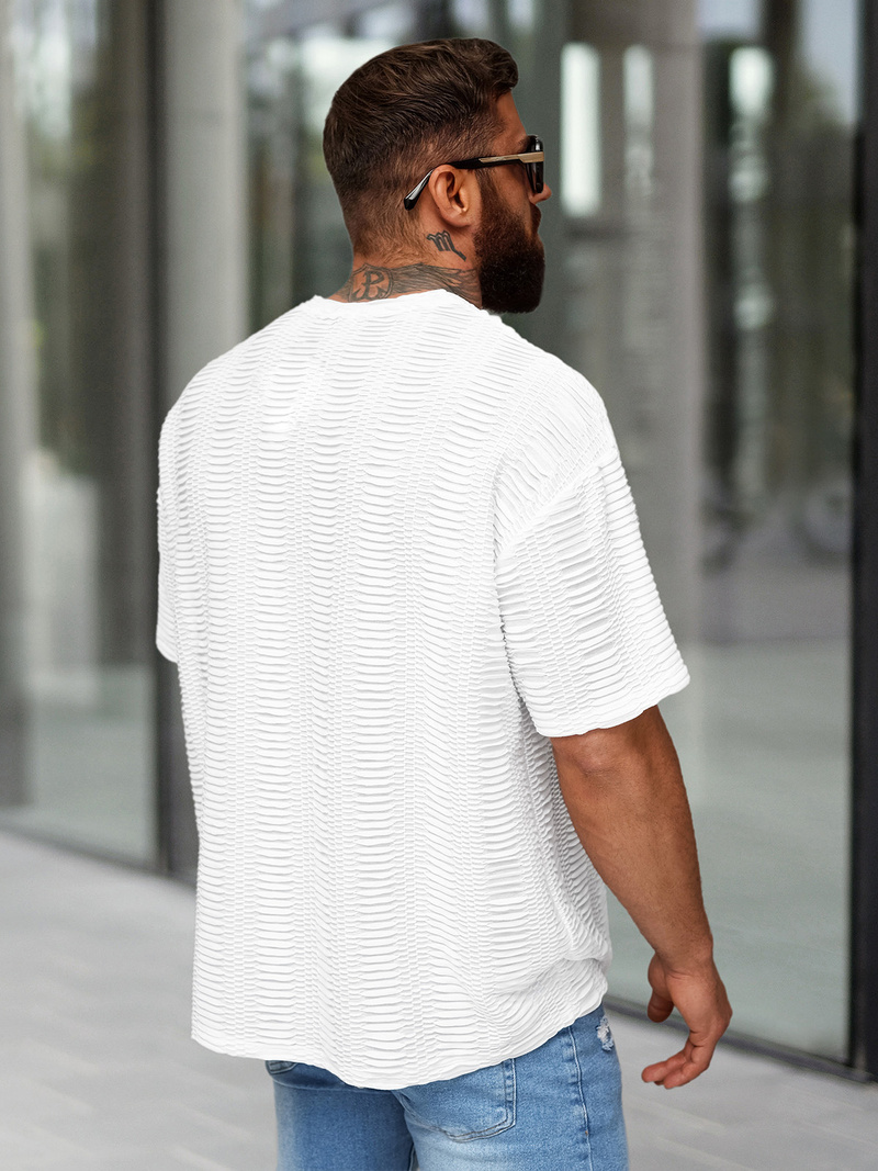 Camiseta de hombre blanca OZONEE O/B1149