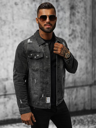 Chaqueta vaquera de hombre negra OZONEE NB/MJ515N