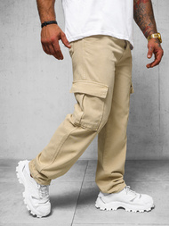 Pantalón de hombre beige OZONEE DO/4001