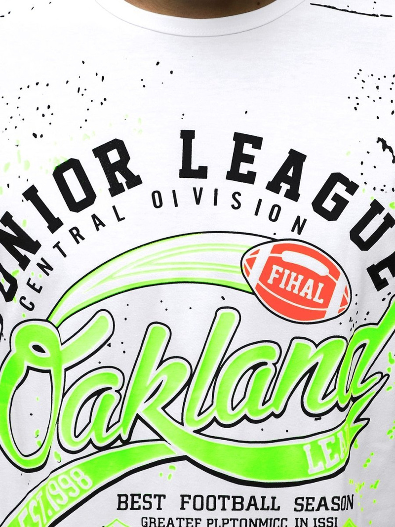 Camiseta de hombre blanca OZONEE JS/KS1975Z