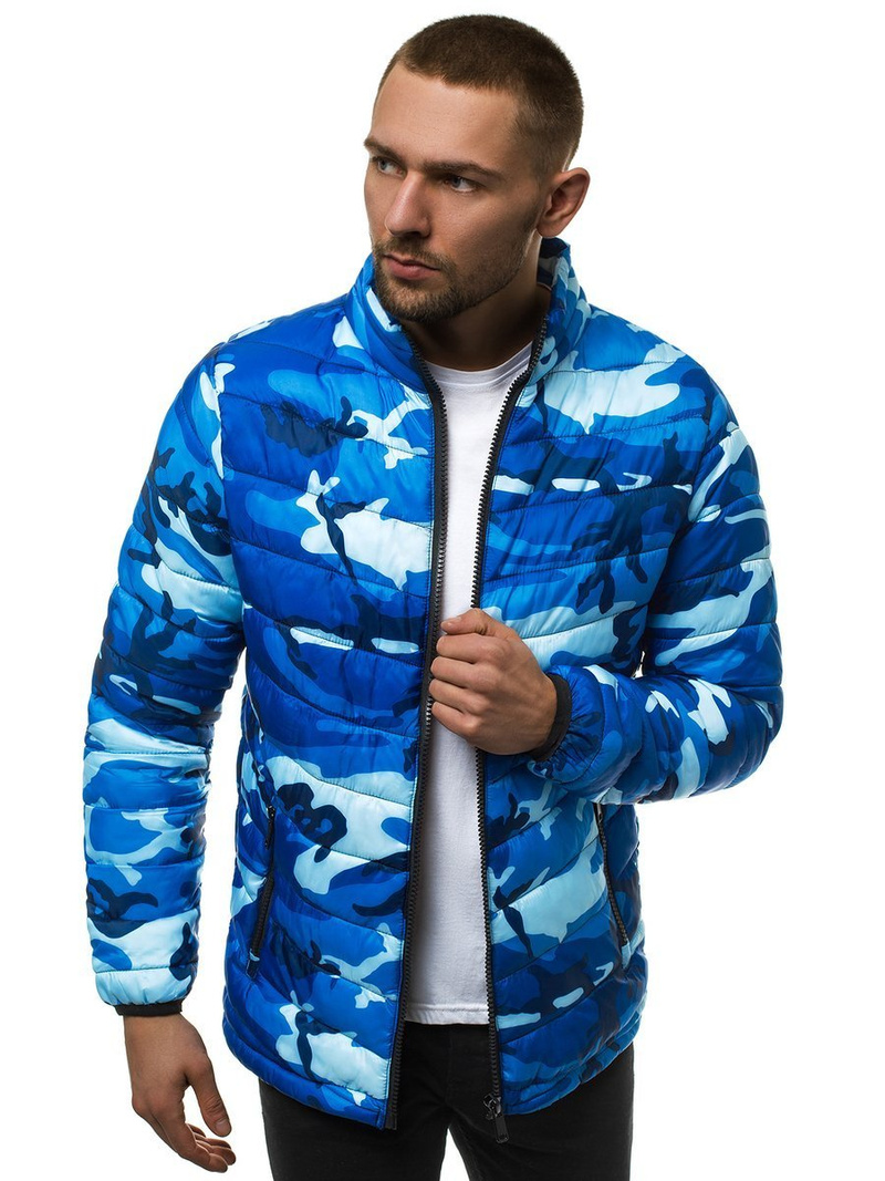 Chaqueta de hombre azul-camuflaje OZONEE JS/SM80Z