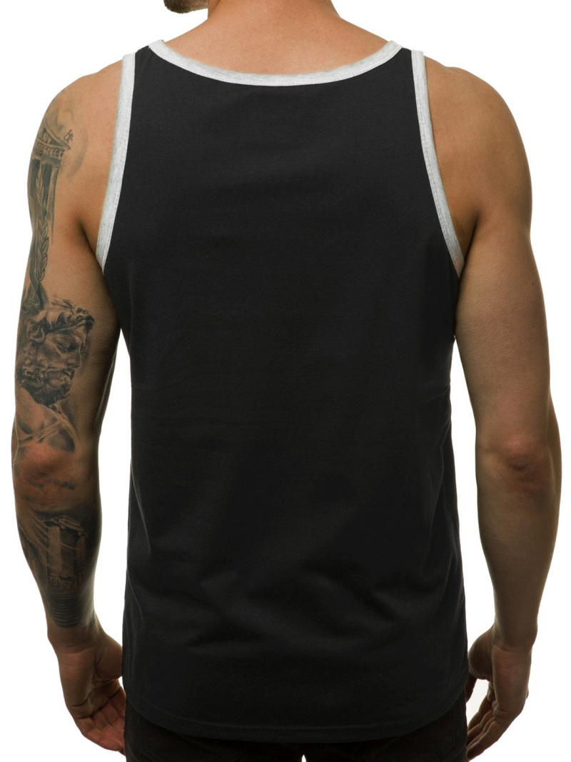 Camiseta sin mangas de hombre negra OZONEE JS/SS11076