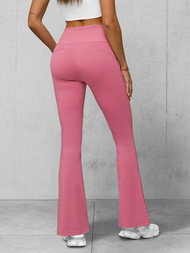 Leggings para mujer con piernas anchas rosa-oscuro OZONEE JS/17K588/111