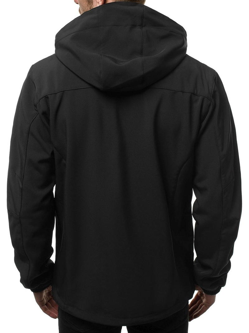 Chaqueta de hombre negro-naranja OZONEE GE/12267