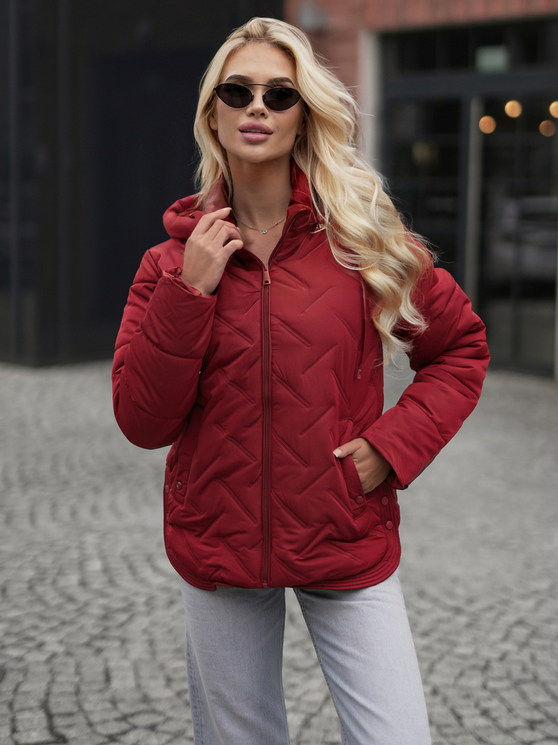 Chaqueta de mujer borgoña OZONEE JS/16M9300/06Z