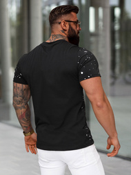 Camiseta de hombre negra OZONEE JS/8B1389/3