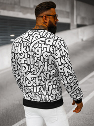 Sudadera de hombre blanca OZONEE JS/8B1137/1