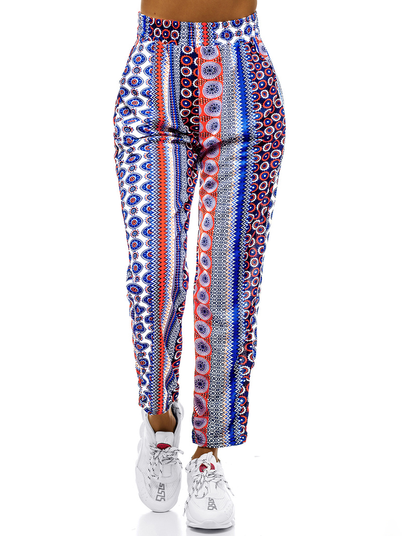 Pantalones de mujer azul/naranja OZONEE JS/1017/B69