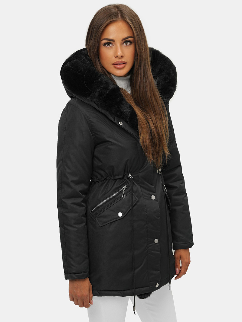 Chaqueta de mujer en negra OZONEE JS/M762/392