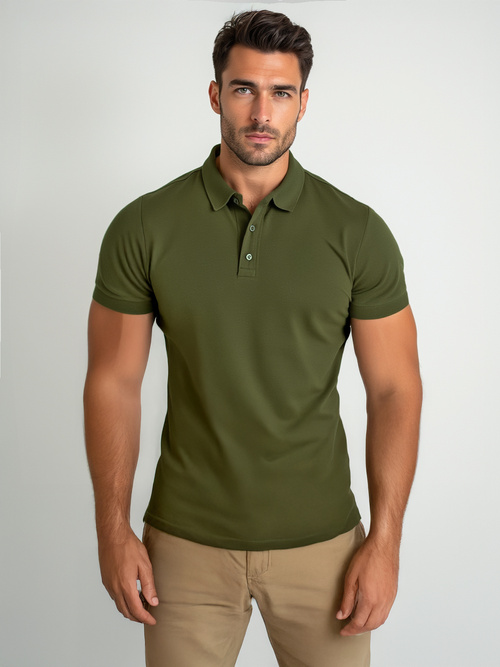 Polo de hombre verde OZONEE JS/8T80/29Z