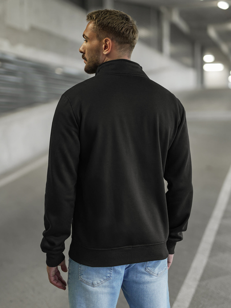 Sudadera de hombre negra OZONEE JS/2002Z