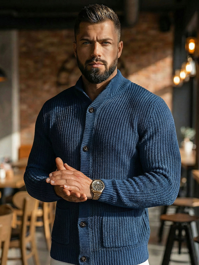 Jersey de hombre azul marino OZONEE NB/MM6020/6Z