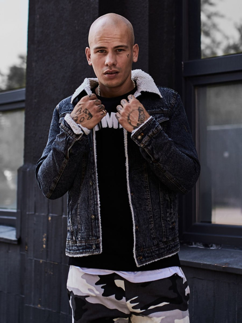 Chaqueta vaquera de hombre grafito OZONEE JB/JP1109