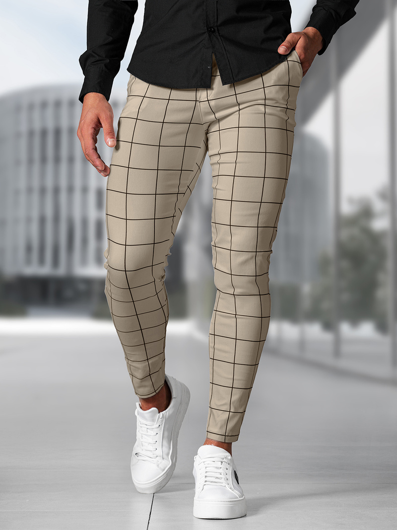 Pantalón chino de hombre beige OZONEE O/P4009Z