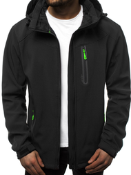 Chaqueta de hombre negra-verde OZONEE GE/12269