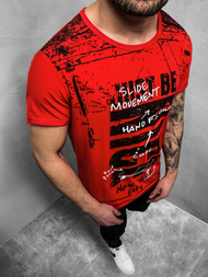 Camiseta de hombre roja OZONEE JS/KS1983Z