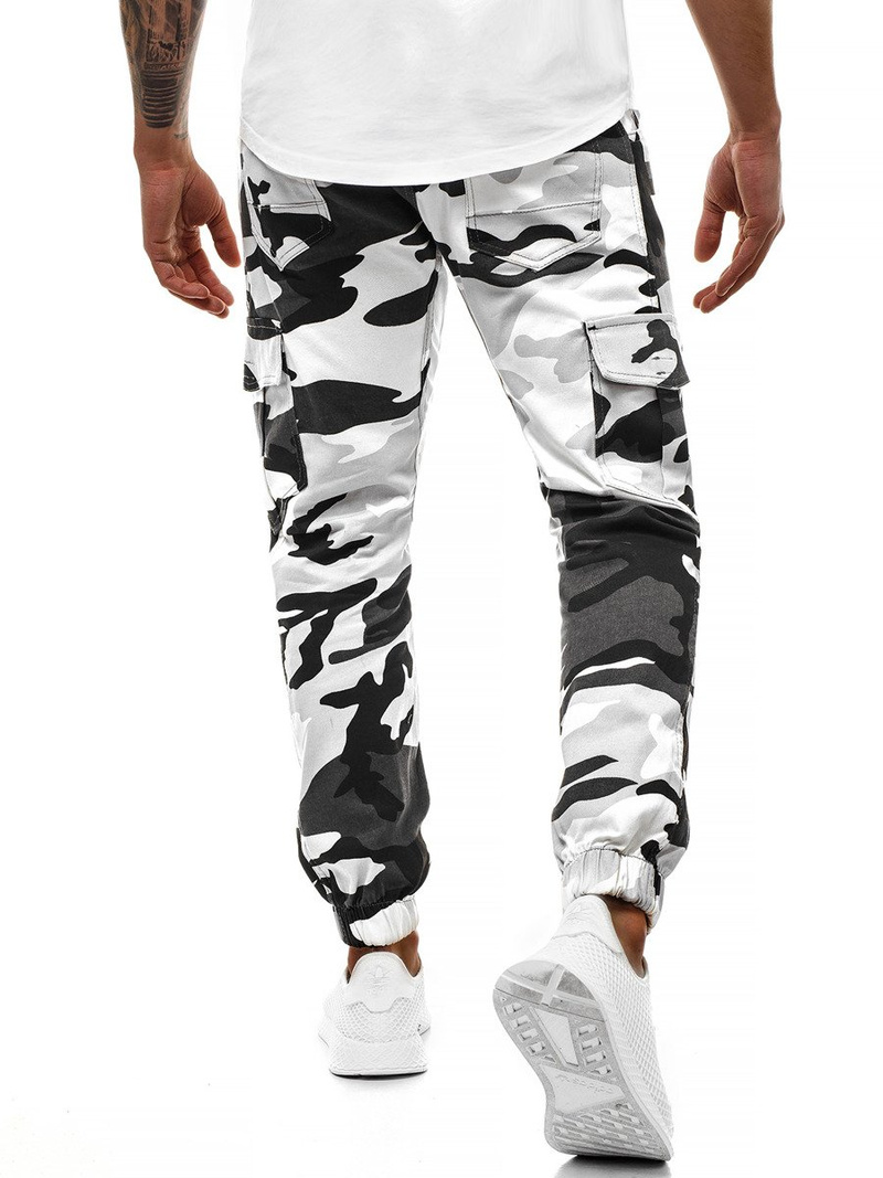 Pantalón jogger de hombre negro-blancos OZONEE A/404