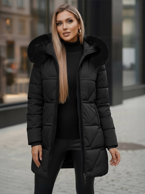 Chaqueta de mujer negra OZONEE JS/16M9099/392Z